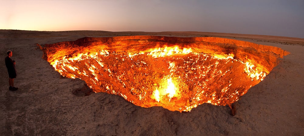 кратер Дарваза в Туркменістані