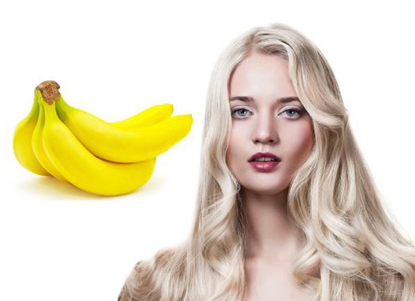 маска для блиску волосся з бананом