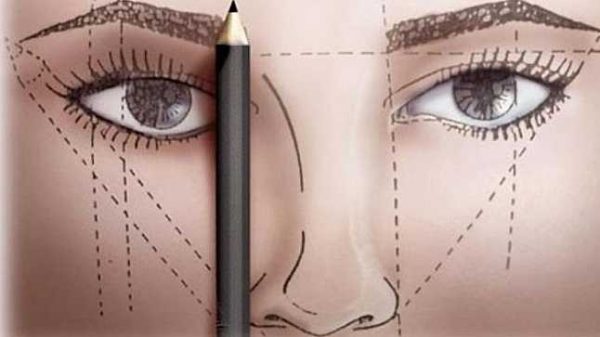 як правильно малювати брови олівцем відео