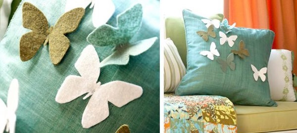 Декоративна подушка з метеликами 