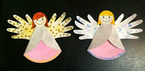Як зробити ангела з пластикових тарілок