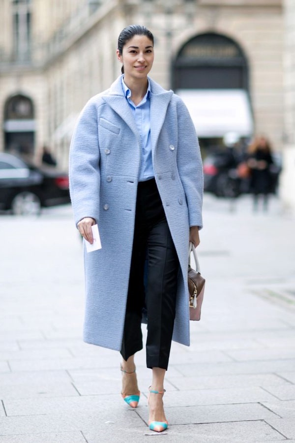 Light blue пальто жіноче