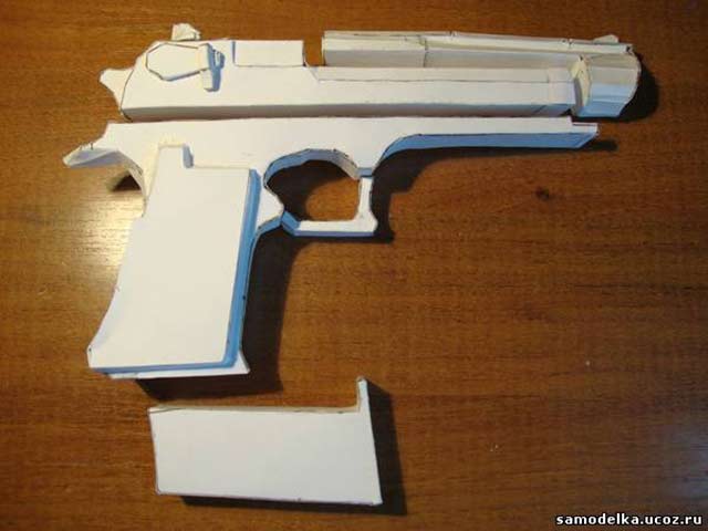 как сделать пистолет из бумаги легко