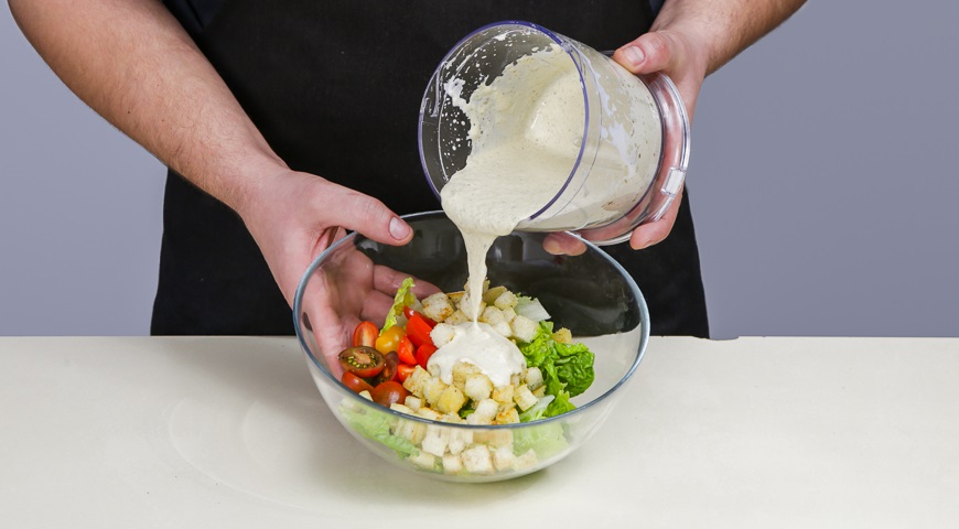 як зробити салат цезар покроковий рецепт фото