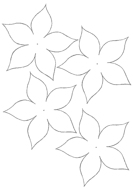 шаблон квітки з фоамірана