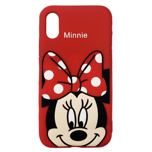 Чехол накладка для iPhone XS Max Disney Minnie Mouse Red 